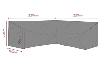 Möbelskydd hörnsoffa Svart - Vattentät