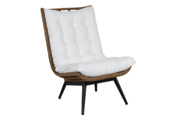 Covelo loungefåtölj Natur/vit