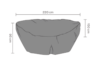 Möbelskydd solsäng Svart - Andas