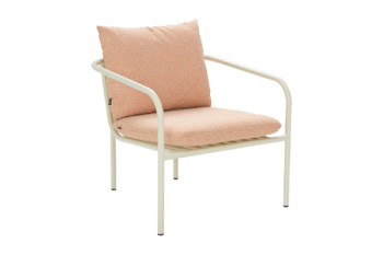 Bendt fåtölj Pearl White/Teddy Orange