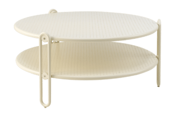 Blixt soffbord Pearl white