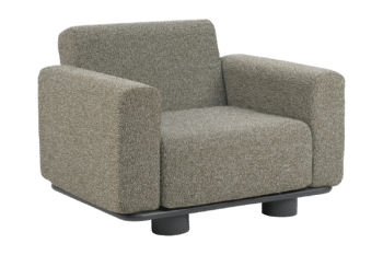 Bolster fåtölj Antracit/Teddy Verde