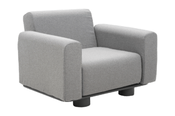 Bolster fåtölj Antracit/Teddy Grey