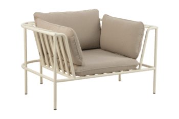 Collier fåtölj Pearl White/Teddy Beige