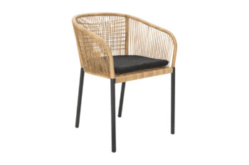 Delta karmstol Svart/Teddy Black