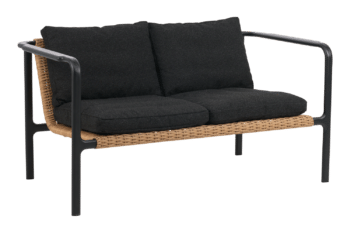 Motty 2-sitssoffa Svart/Teddy Black